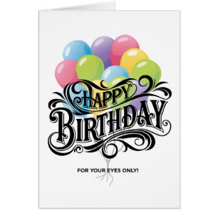 Graciosa Tarjeta de Cumpleaños Feliz Retro Háganme