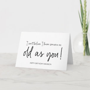 Graciosa tarjeta de cumpleaños feliz te estás haci