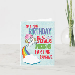 Graciosa tarjeta de cumpleaños feliz - Unicornios
