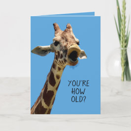 Graciosa tarjeta de cumpleaños Giraffe