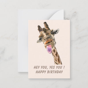 Graciosa tarjeta de cumpleaños Giraffe