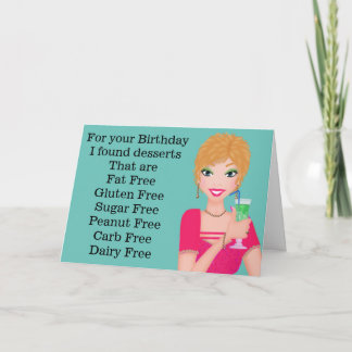 Graciosa tarjeta de cumpleaños gratuita Gluten