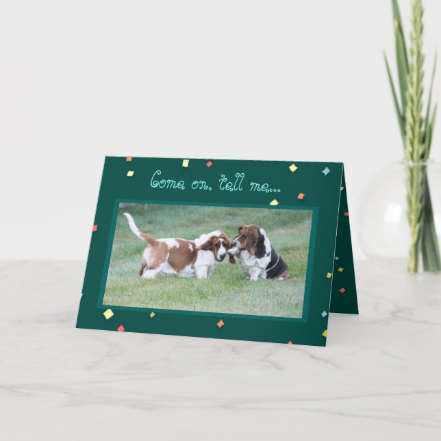 Graciosa tarjeta de cumpleaños "In Dog Years" con  (Anverso)