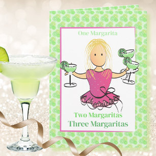 Graciosa tarjeta de cumpleaños Margarita para muj