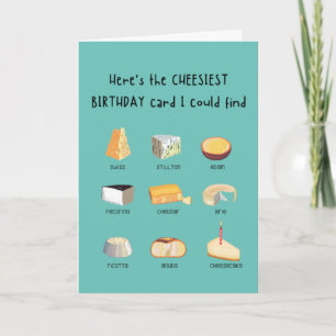 Graciosa - Tarjeta de cumpleaños "más queso"
