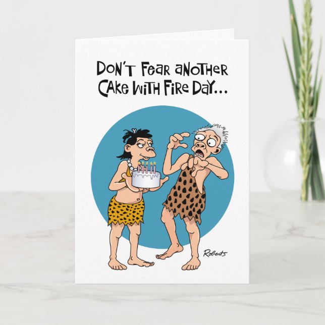 Graciosa tarjeta de cumpleaños masculina de más ed (Anverso)