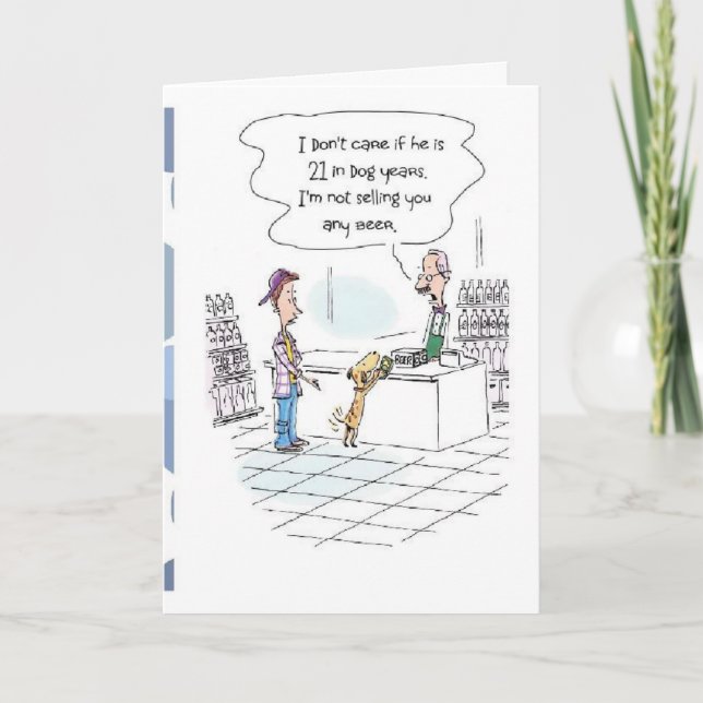 ¡Graciosa tarjeta de cumpleaños número 21! (Anverso)