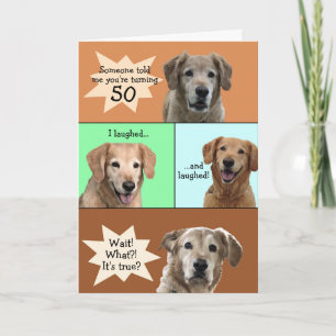 Graciosa tarjeta de cumpleaños número 50
