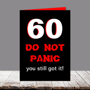 Graciosa tarjeta de cumpleaños número 60