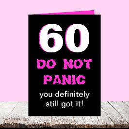 Graciosa tarjeta de cumpleaños número 60 para muje