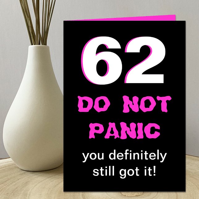 Graciosa tarjeta de cumpleaños número 62 para muje (Subido por el creador)