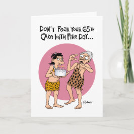 Graciosa tarjeta de cumpleaños número 65