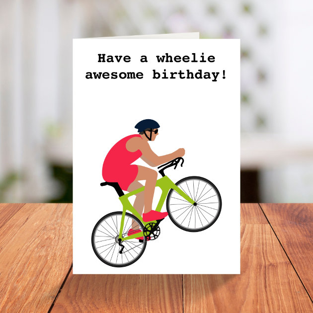 Graciosa tarjeta de cumplea os para ciclistas de c Zazzle.es