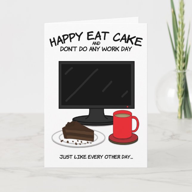 Graciosa Tarjeta De Cumpleaños Para Compañero De T (Anverso)