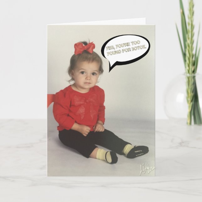 Graciosa tarjeta de cumpleaños para ella (Anverso)