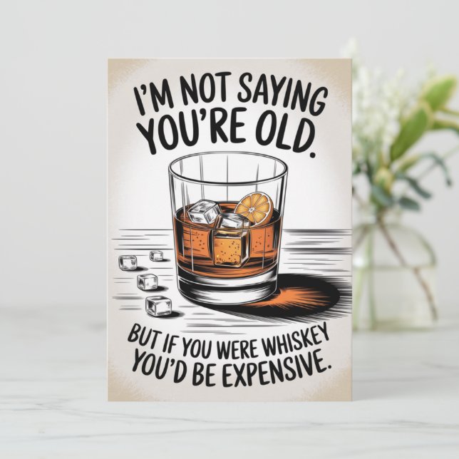 Graciosa tarjeta de cumpleaños para papá abuelo Wh (Anverso de pie)