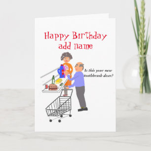 Graciosa tarjeta de cumpleaños personalizable comp