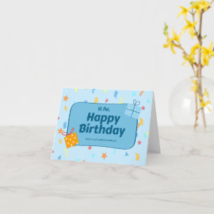 Graciosa tarjeta de cumpleaños personalizada de 'T