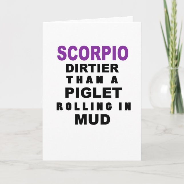 Graciosa tarjeta de cumpleaños Scorpio (Anverso)