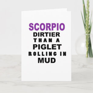 Graciosa tarjeta de cumpleaños Scorpio