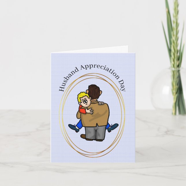 Graciosa tarjeta de Día de Apreciación de Marido G (Anverso)