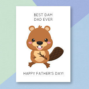Graciosa tarjeta de Día del Padre Pun Animal de Be