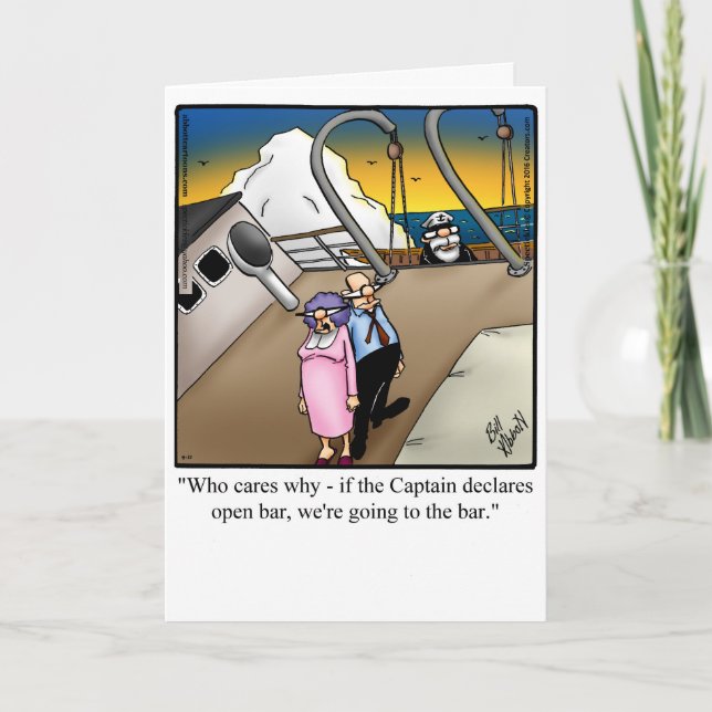 Graciosa tarjeta de felicitación Bon Voyage (Anverso)