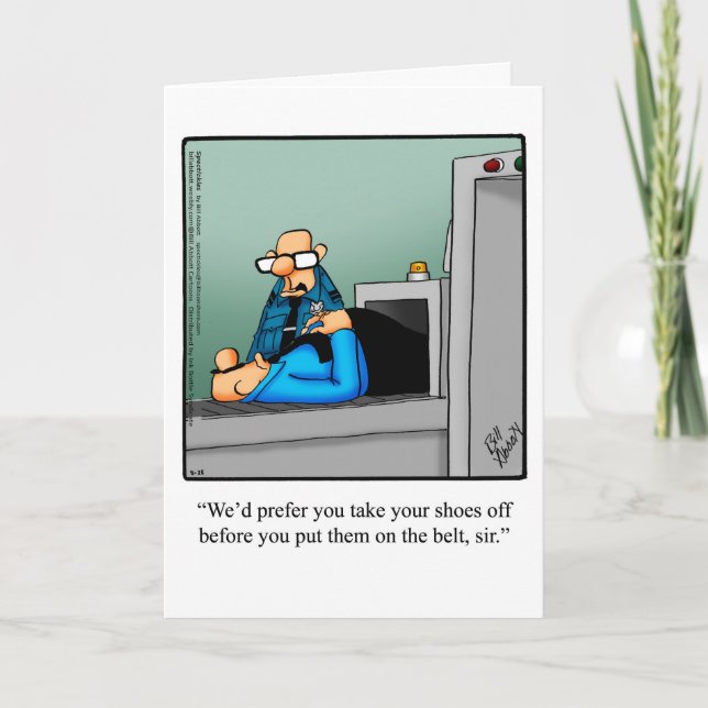 Graciosa tarjeta de felicitación Bon Voyage Humor (Anverso)