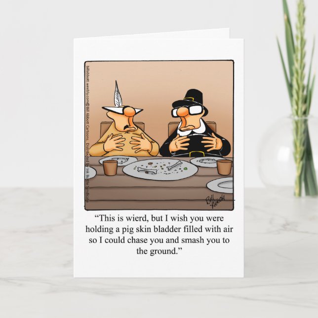 Graciosa tarjeta de felicitación de Acción de Grac (Anverso)