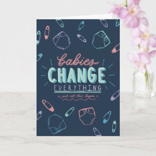 Graciosa tarjeta de felicitación de Baby Shower