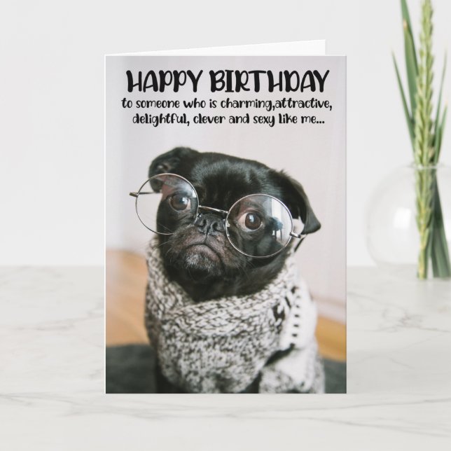 Graciosa tarjeta de felicitación de cumpleaños de  (Anverso)
