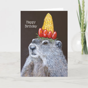 Graciosa tarjeta de felicitación de cumpleaños de
