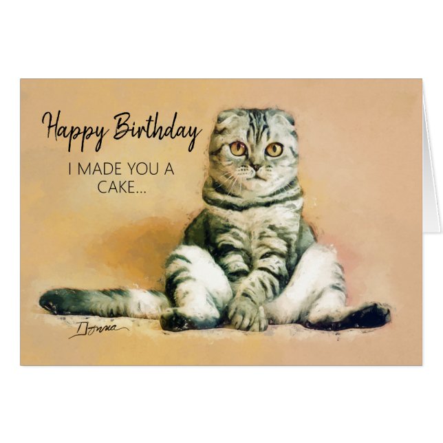 Graciosa tarjeta de felicitación de cumpleaños de  (Anverso (Horizontal))