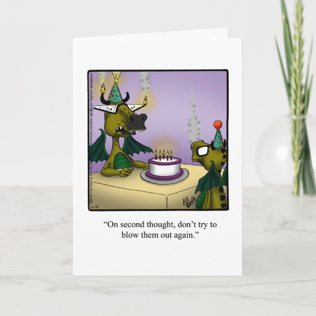 Graciosa tarjeta de felicitación de cumpleaños fel (Anverso)