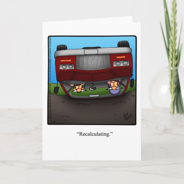 Graciosa tarjeta de felicitación de cumpleaños fel (Anverso)