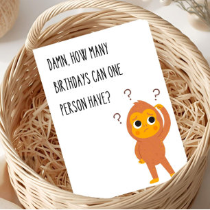 Graciosa tarjeta de felicitación de cumpleaños Mon