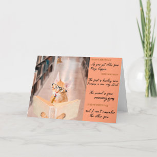 Graciosa tarjeta de felicitación de cumpleaños par