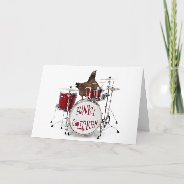 Graciosa tarjeta de felicitación de DRUMMER de CHI (Anverso)