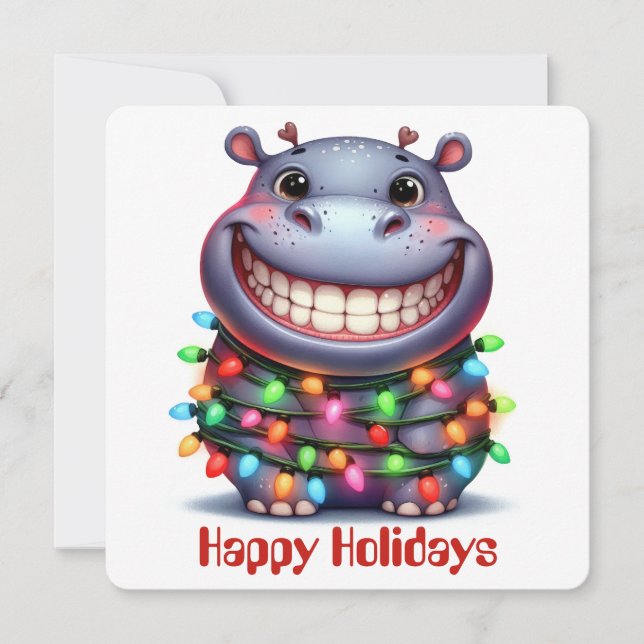 Graciosa tarjeta de felicitación de feriado de Hip (Anverso)
