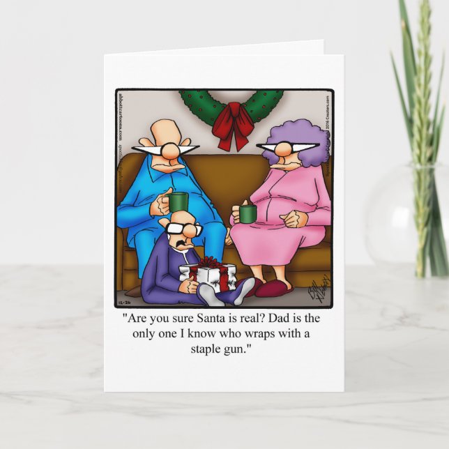 Graciosa tarjeta de felicitación de humor para nav (Anverso)