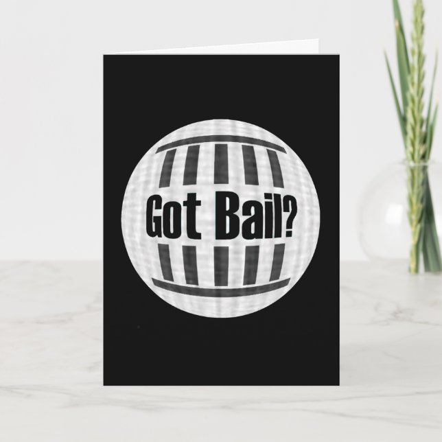 Graciosa tarjeta de felicitación de prisión (Anverso)