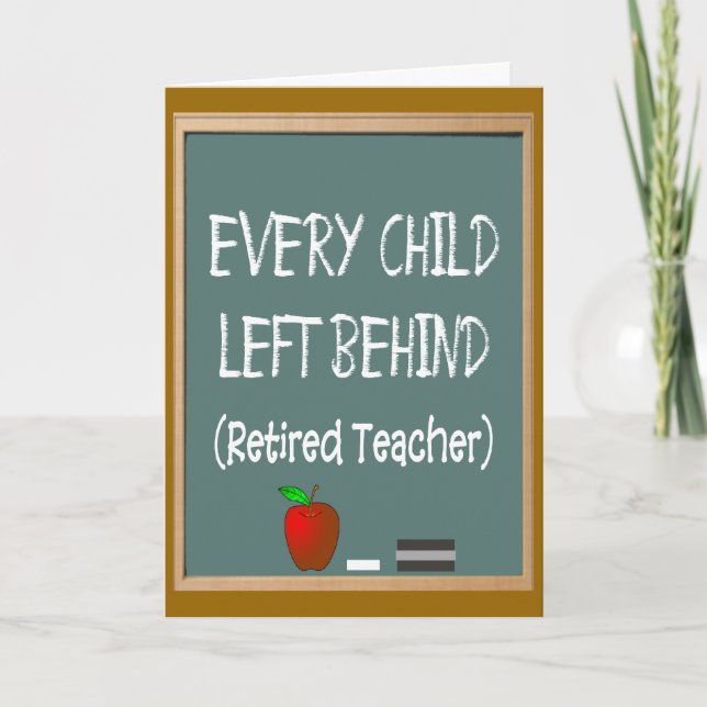 Graciosa tarjeta de felicitación de profesor retir (Anverso)