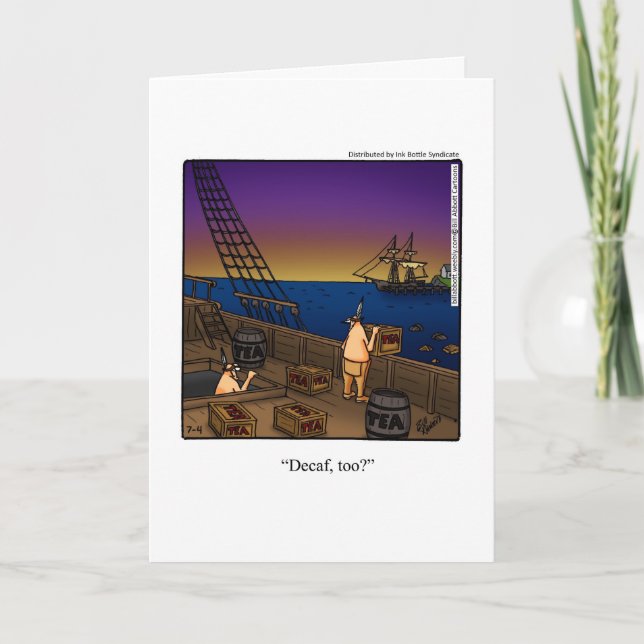 Graciosa tarjeta de felicitación del 4 de julio (Anverso)