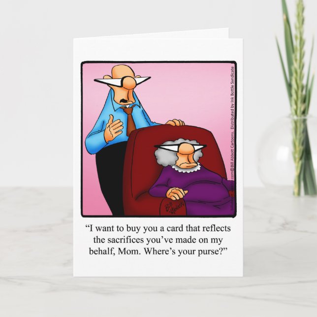 Graciosa tarjeta de felicitación del Día de la Mad (Anverso)