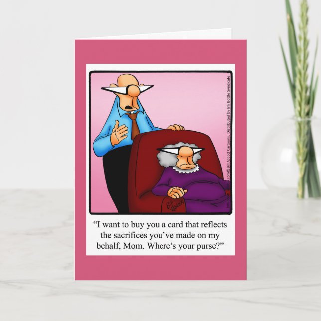 Graciosa tarjeta de felicitación del Día de la Mad (Anverso)