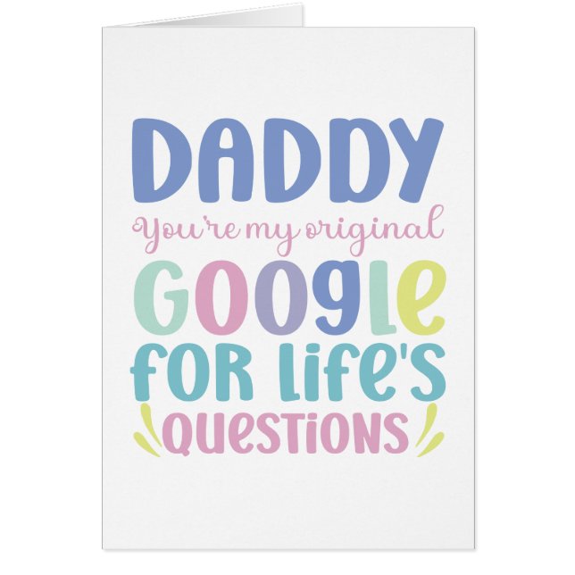 Graciosa tarjeta de felicitación del Día del Padre (Frente)