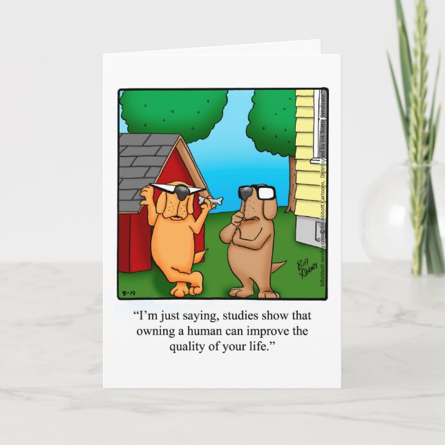 Graciosa tarjeta de felicitación del día del propi (Anverso)
