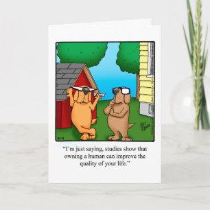 Graciosa tarjeta de felicitación del día del propi