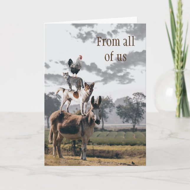 Graciosa tarjeta de felicitación del grupo Pirámid (Anverso)