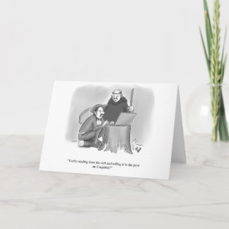 Graciosa tarjeta de felicitación en blanco estilo